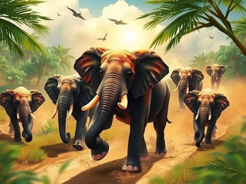 Elephant Charge Jungle War Game Cover